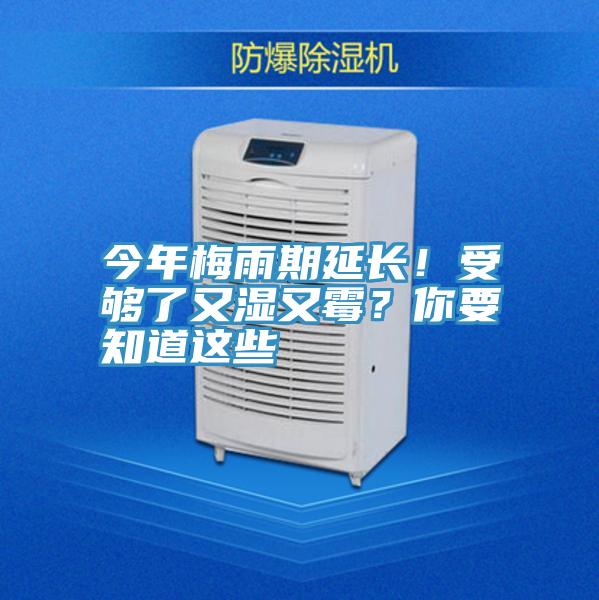 今年梅雨期延長！受夠了又濕又霉？你要知道這些