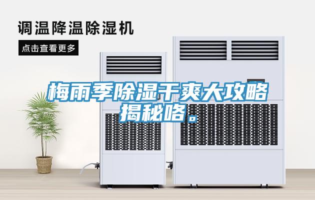 梅雨季除濕干爽大攻略揭秘咯。