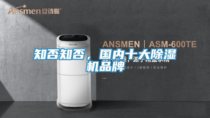 知否知否，國內(nèi)十大除濕機品牌