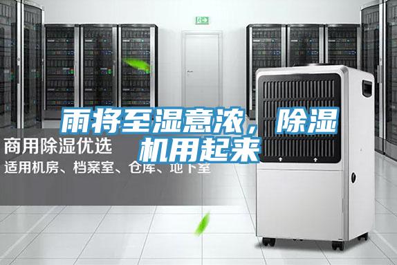 雨將至濕意濃，除濕機用起來