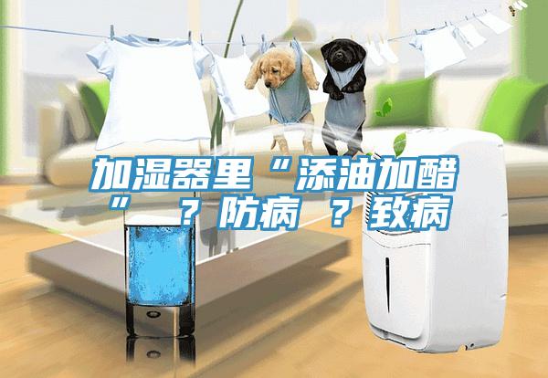 加濕器里“添油加醋” ？防病 ？致病