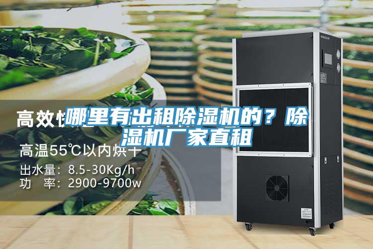 哪里有出租除濕機的？除濕機廠家直租